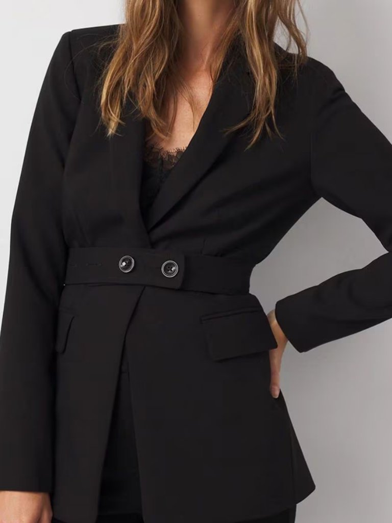 Nwt White House Black Market Belted One Button Blazer Jacket
